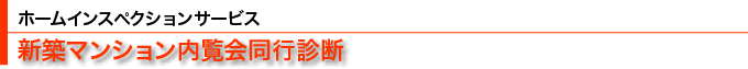 新築マンション内覧会同行診断